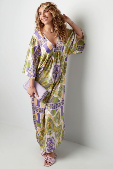 Maxikleid Happy Print - orange/rot h5 Bild9